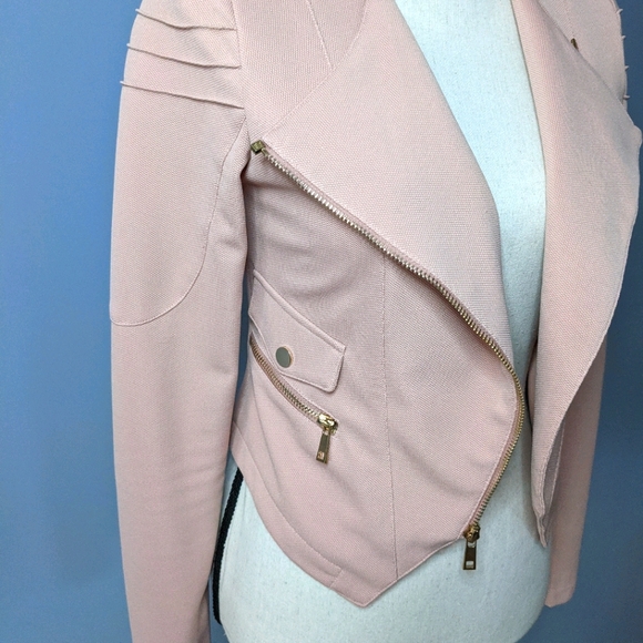 Dusty pink Moto jacket - Picture 7 of 12